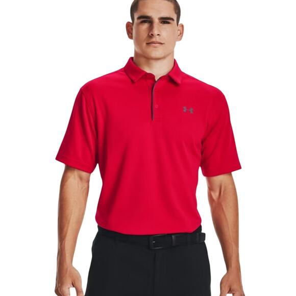 Under Armour Men's UA Tech™ Polo in Red Size L - Picture 1 of 3